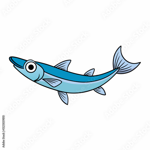 anchovy fish on white background