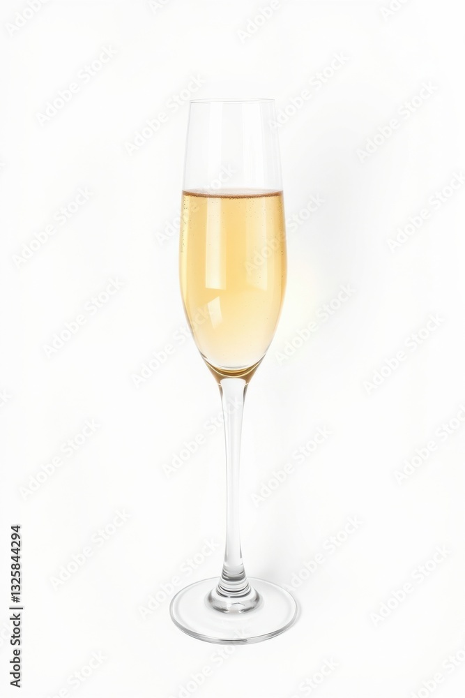 Elegant flute glass filled with sparkling golden liquid. The minimalist aesthetic is highlighted. Elegant flute glass filled with sparkling golden liquid. The minimalist aesthetic is highlighted.