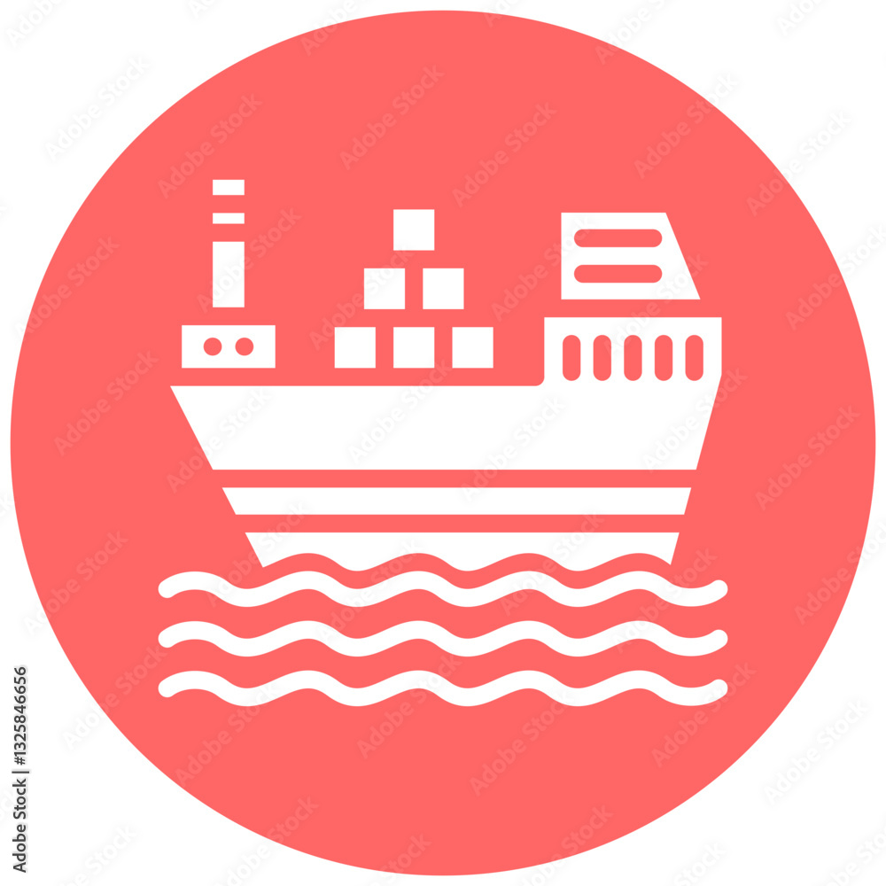 Vector Design Cargo Ship Icon Style Vector Design Cargo Ship Icon Style