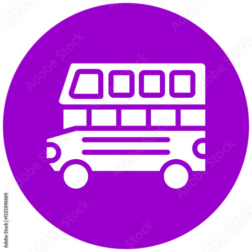 Vector Design Double Decker Icon Style