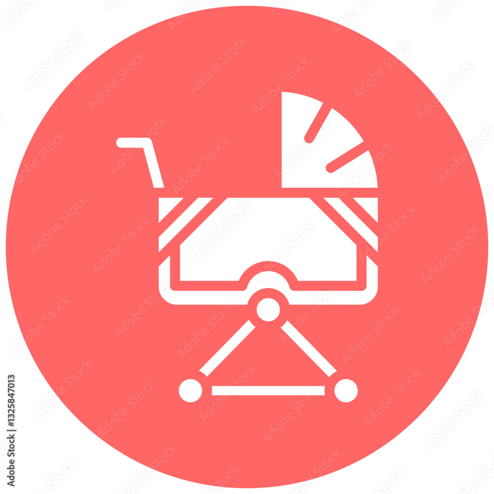 Vector Design Baby Stroller Icon Style