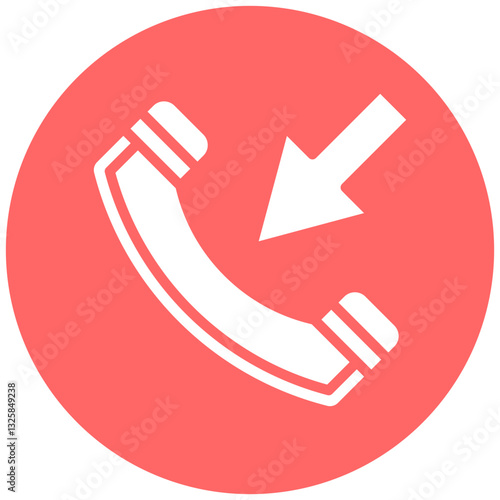 Vector Design Incoming Call Icon Style