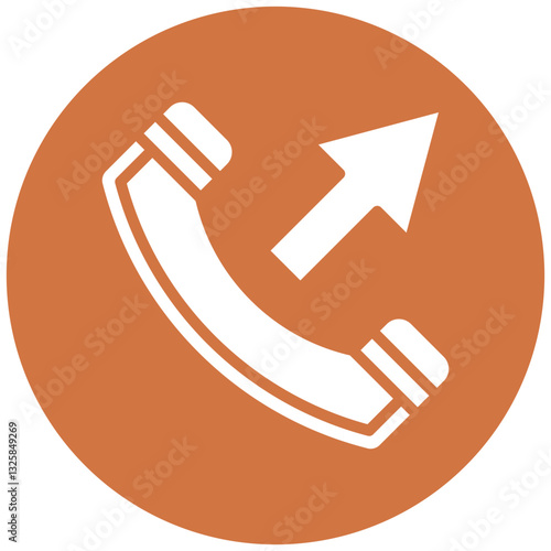 Vector Design Outgoing Call Icon Style