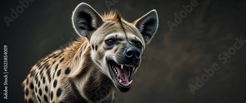 Huge Hyena A spotted hyena the size of a large dog its cackling photo