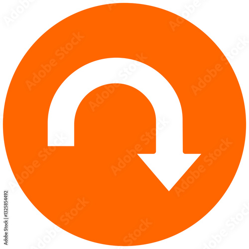 Vector Design Turn Down Icon Style