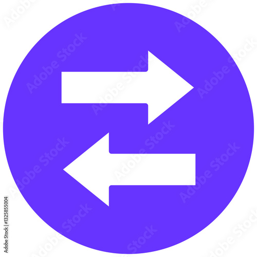 Vector Design Opposite Arrow Icon Style