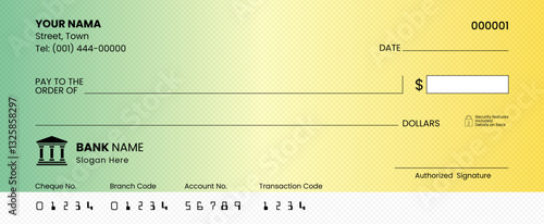 Professional Blank Check Template – Editable Bank Cheque Vector Design