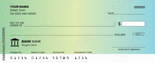 Professional Blank Check Template – Editable Bank Cheque Vector Design