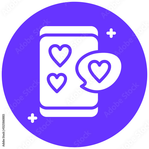 Virtual Date Vector Design Icon Style