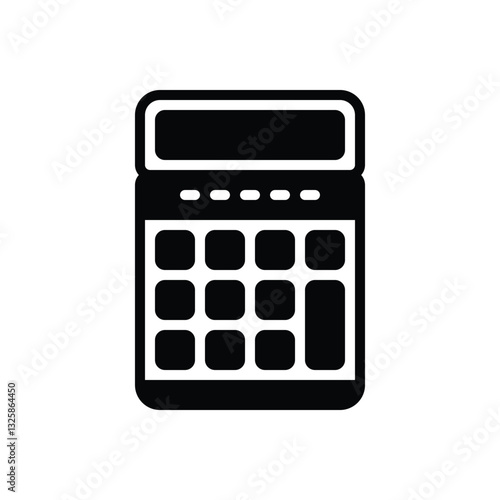 Black solid icon for calculator