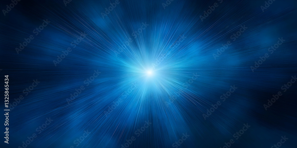Abstract Blue Radiating Light Burst Background Illustration, Dynamic Energy Beams Converging at Bright Center, Digital Art for Design Projects. Abstract Blue Radiating Light Burst Background Illustration, Dynamic Energy Beams Converging at Bright Center, Digital Art for Design Projects.