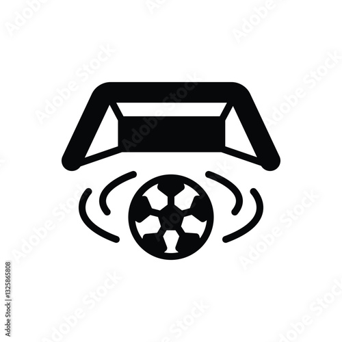 Black solid icon for sports
