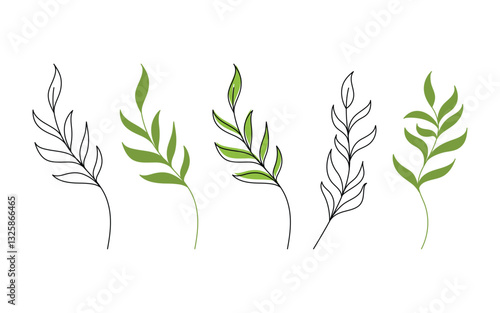 Beauty nature florist vector icon logo design template v.21