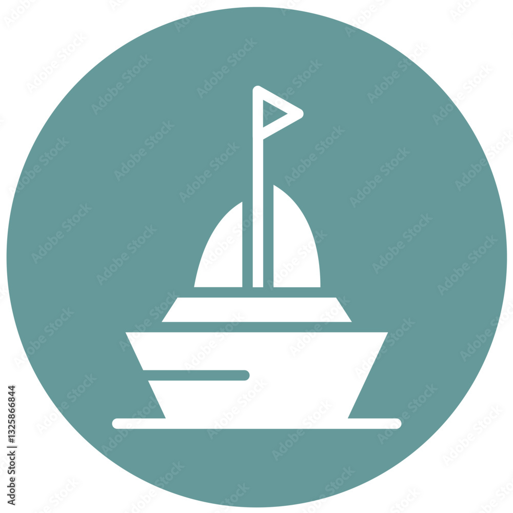 Fototapeta premium Vector Design Sailboat Icon Style