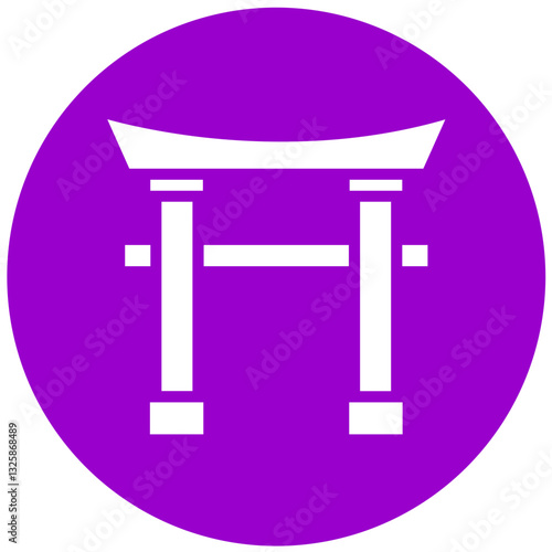 Vector Design Torii Gate Icon Style