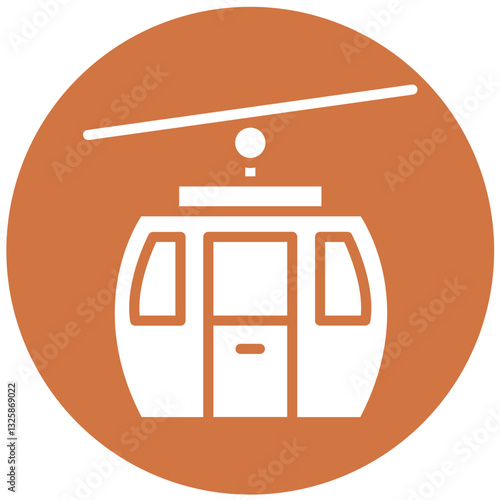 Vector Design Cable Car Icon Style