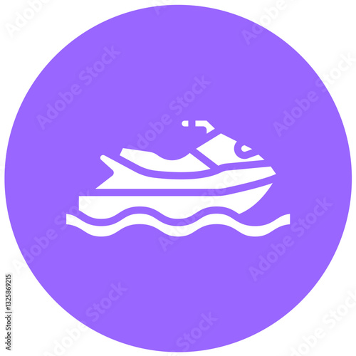 Vector Design Jet Ski Icon Style