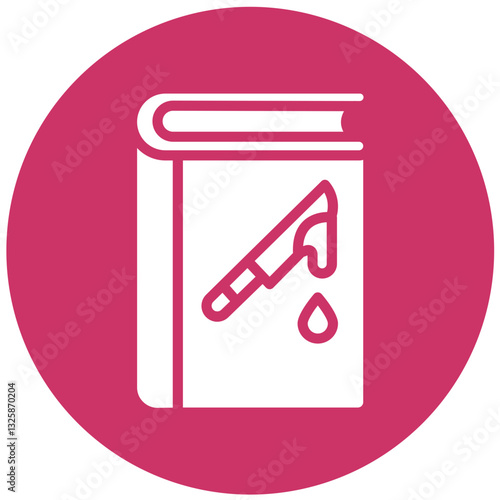 Vector Design Literary Crime Icon Style