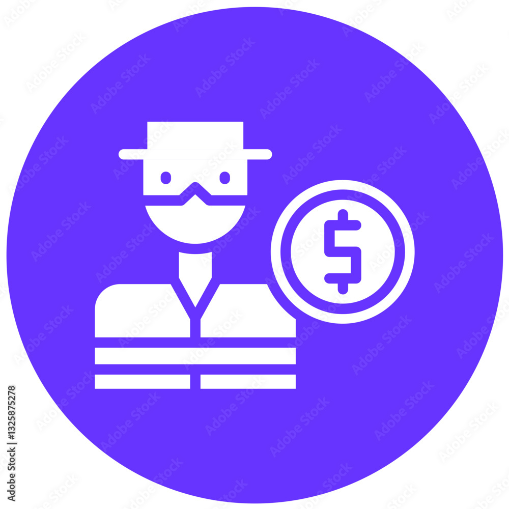 Fototapeta premium Vector Design Thief Icon Style