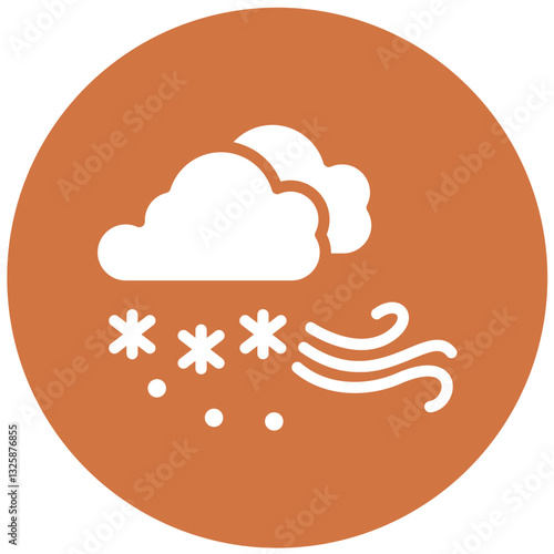 Vector Design Snowstorm Icon Style