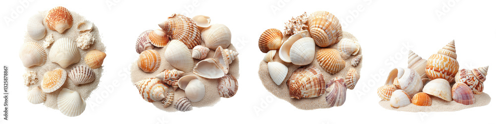 Captivating seashell arrangements showcasing the beauty diversity and intricate designs found in coastal natural environments Captivating seashell arrangements showcasing the beauty diversity and intricate designs found in coastal natural environments