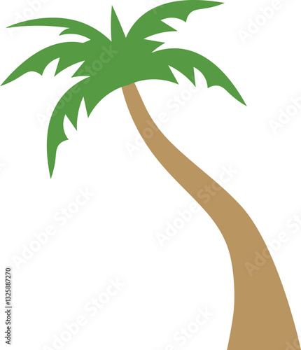 Illustration of a Palm Tree, Coconut Tree Icon