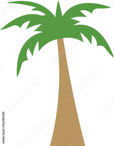 Illustration of a Palm Tree, Coconut Tree Icon