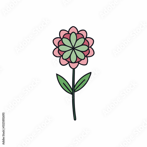 vector illustration of a sea thrift flower