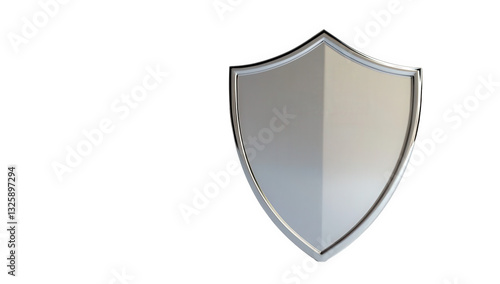 Free Download a sleek metallic shield stands against a plain background symbolizing protection and security its reflective surface adds a modern touch making it visually striking and representative of defense conce - GFXLoad