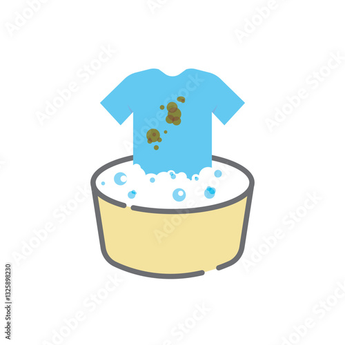 Blue tshirt with stains icon