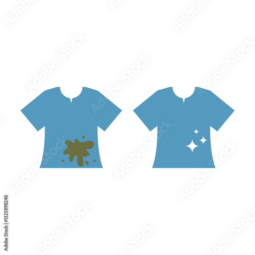 Two blue shirts icon