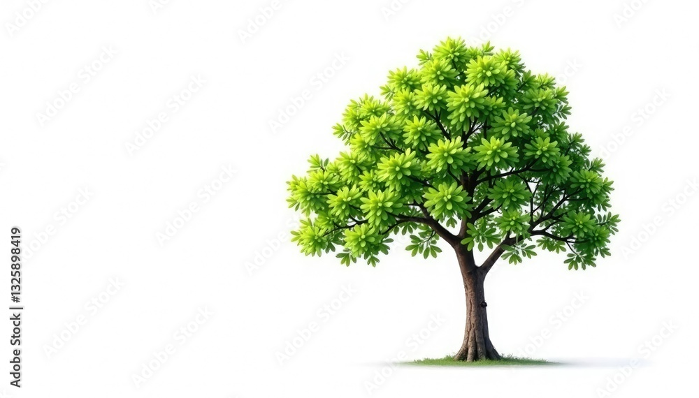 Single isolated tree branch on a white background, clean, isolation Single isolated tree branch on a white background, clean, isolation
