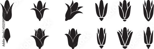 Corn on the Cob icon silhouette