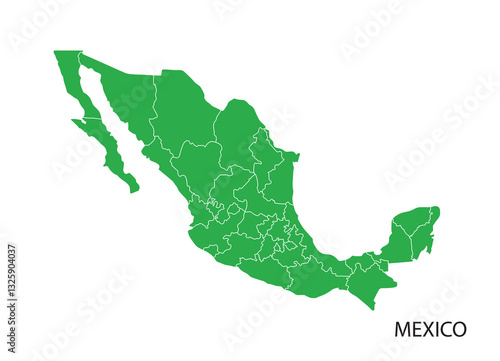 Mexico area map green