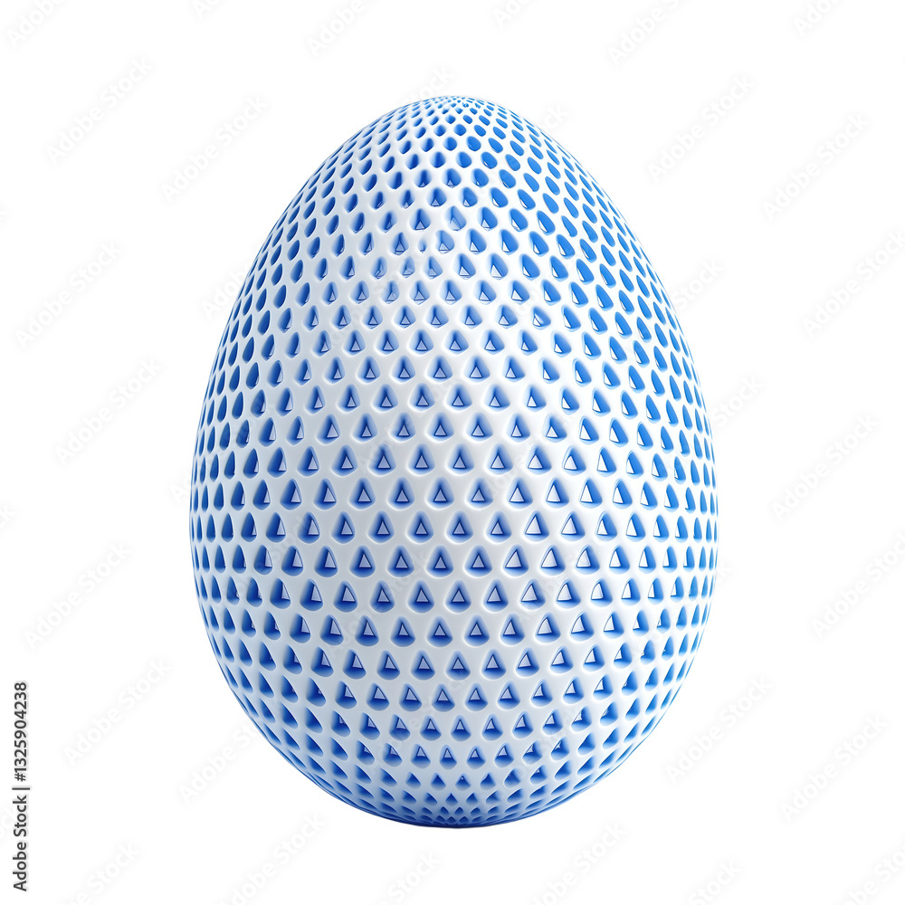 Blue & White Geometric Egg Pattern - Minimalist Design Blue & White Geometric Egg Pattern - Minimalist Design