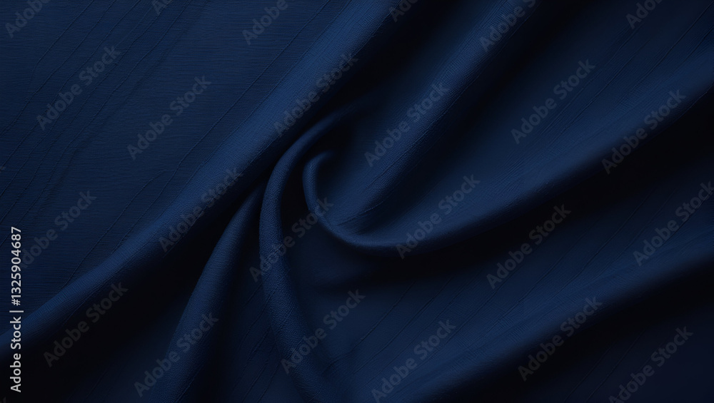Obraz premium Dark Navy Blue Fabric Texture – High-Resolution Woven Cloth Background