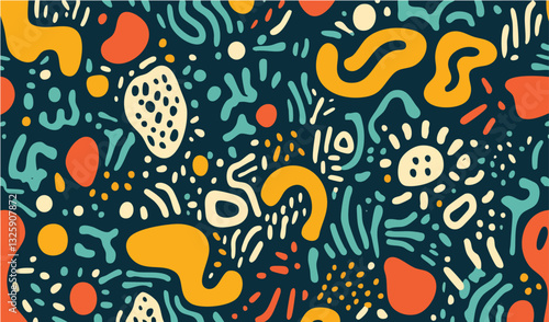 vector seamless pattern with birds