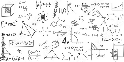 math symbols on white board