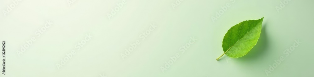 Obraz premium Single leaf isolated against neutral background, single, plant