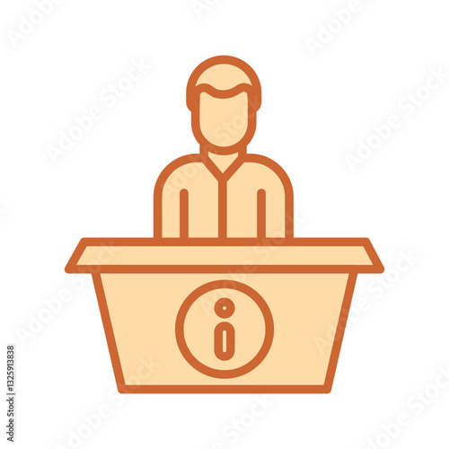Information Desk Vector Icon