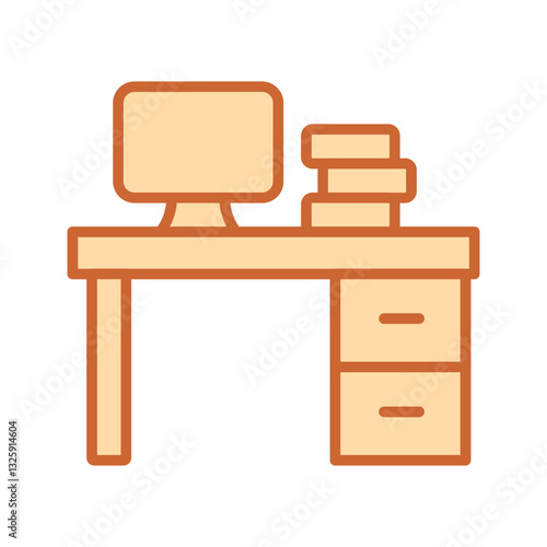 Library Reference Desk Vector Icon