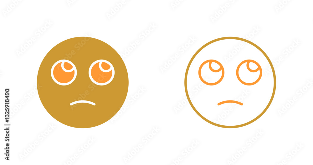 Face with Rolling Eyes Icon Design Face with Rolling Eyes Icon Design