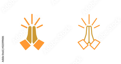 Folded Hands Icon Design