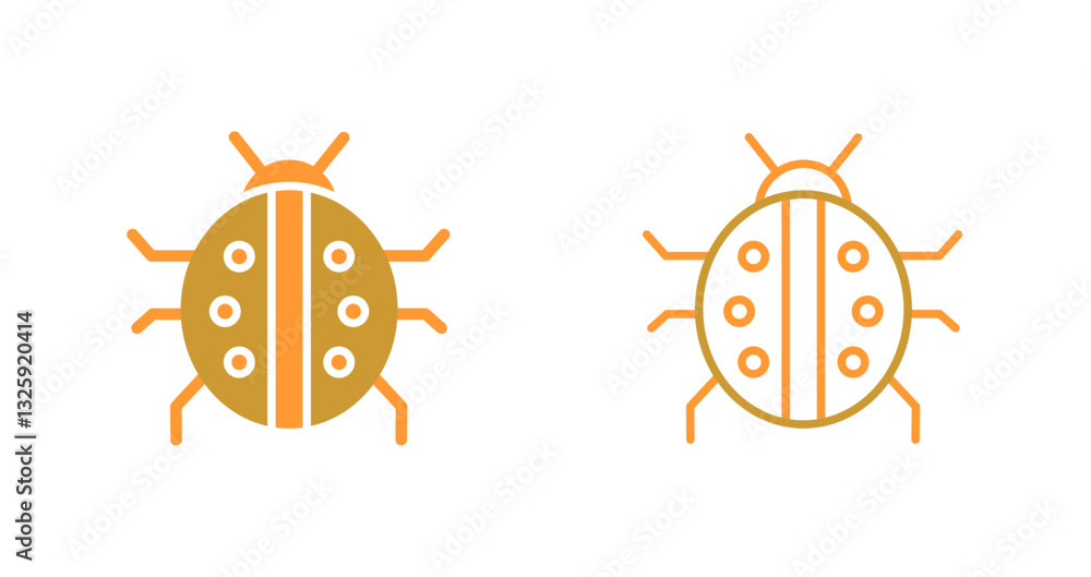 Obraz premium Lady Beetle Icon Design