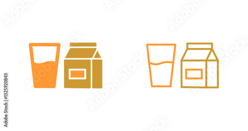 Glass of Milk Icon Design