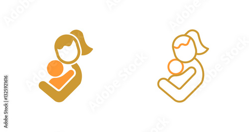 Mother and Child Icon Design
