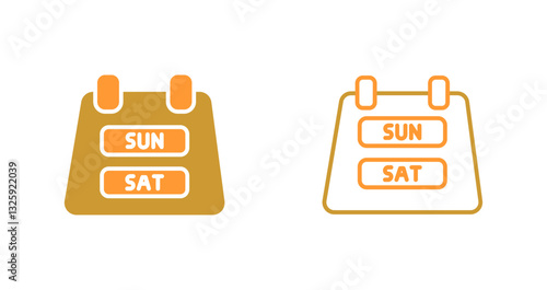Weekend Getaway Icon Design