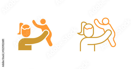 Mother and Son Icon Design