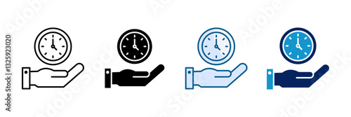 Save Time  Icon Set Multiple Style Collection