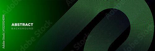 Abstract fuAbstract furistic dark green technology concept background with line green circle